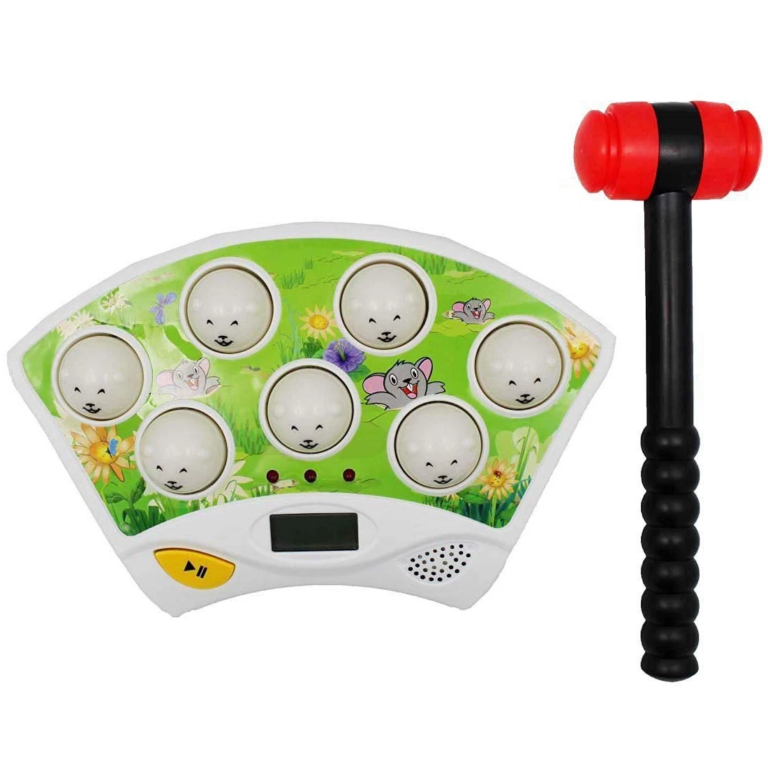 

Classic Mole Whacking Reflex Electronic Arcade Game Kids Whack a Mole Educational Musical Learning Bilingual Hammer Toy