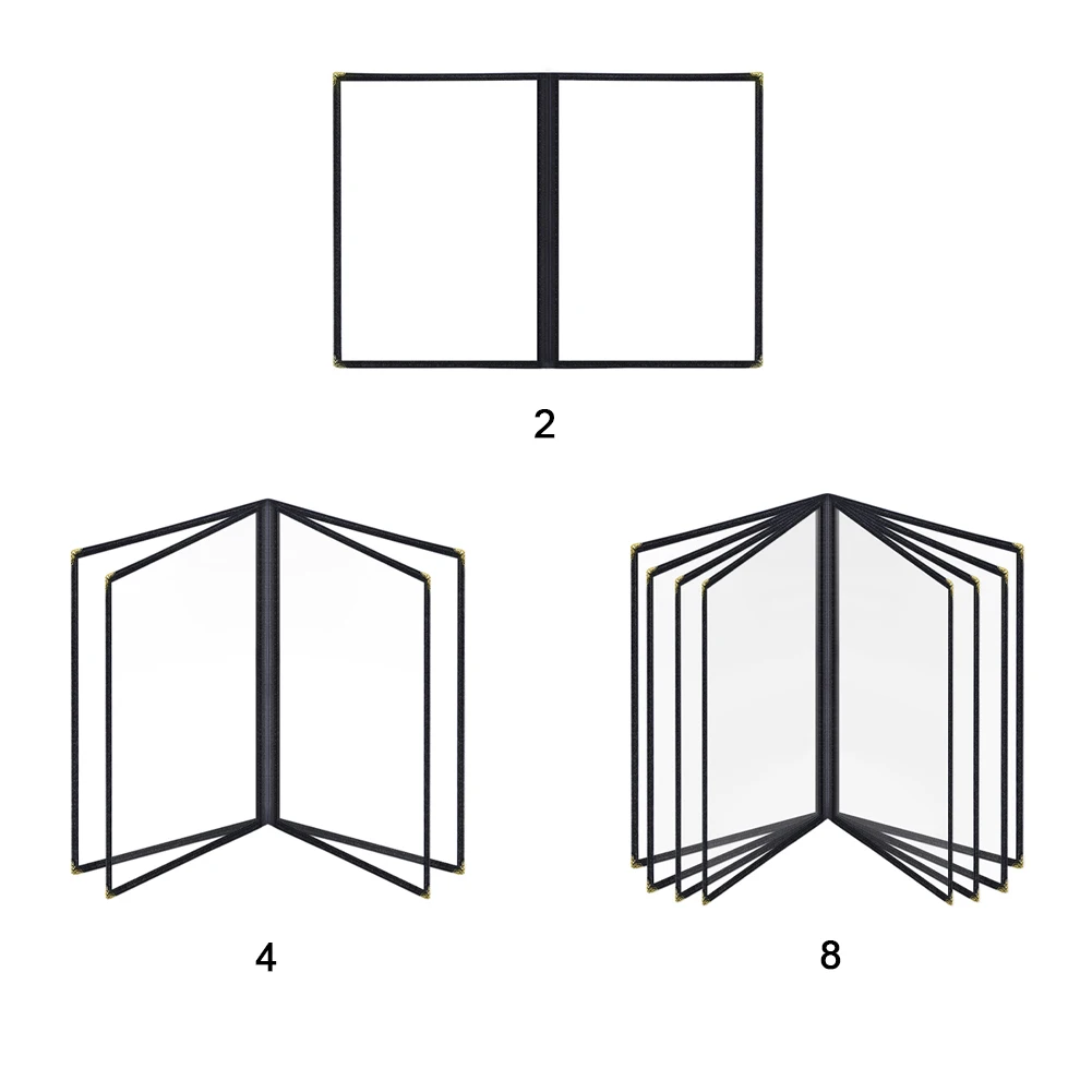 Imagem -02 - Tampa Transparente do Menu da Proteção do Canto da Cozinha Tampa Reutilizável para o Café Exposição Dobrável Livro Comida Bebida Páginas a4 Restaurante