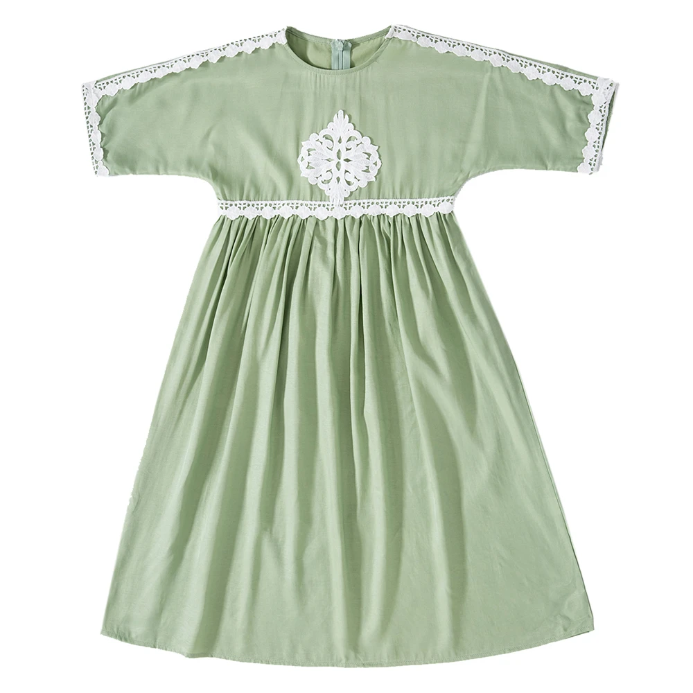 Eid Muslim Kids Girls Maxi Dress Ramadan Islamic Children Clothing Marocain Jalabiya Kaftan Dubai Turkey Abaya Arabic Robe Gown