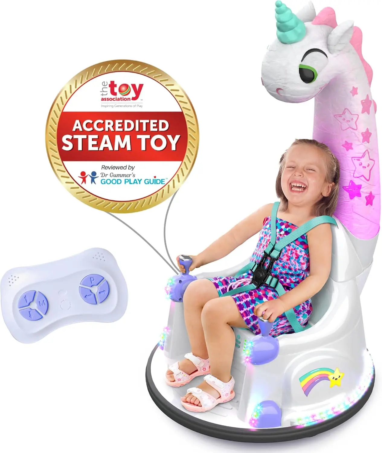 Car for Kids, 12V Electric Ride on Toy with Remote Control, LED Lights & Music for Toddlers 1-3, Birthday Gift Ages