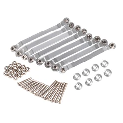 Metal Chassis Pull Rods Link Wheelbase Steering Link Rod Set for RC 1/16 WPL C14 C24 1/12 MN D90 D91 MN40 MN45 MN96 MN99 MN99s