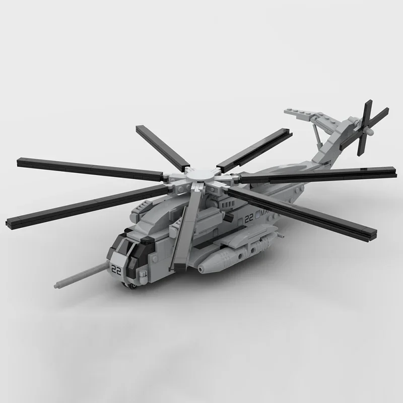 

Moc Building Bricks 1:72 Scale CH-53E Super Fighter Model Technology Military Model lock Toy DIY Assembly Christmas Holiday Gift