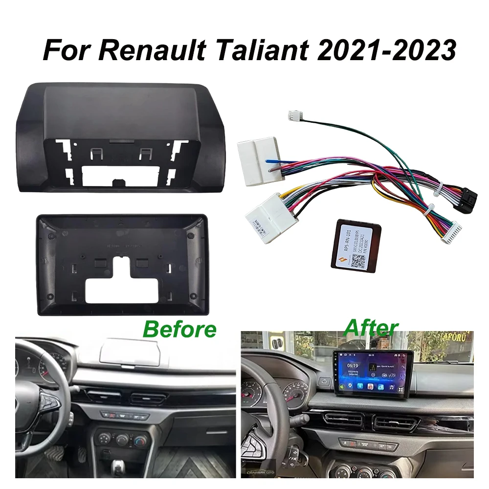 

9 Inch Car Frame Fascia Adapter Canbus Box Decoder For Renault Taliant 2021-2023