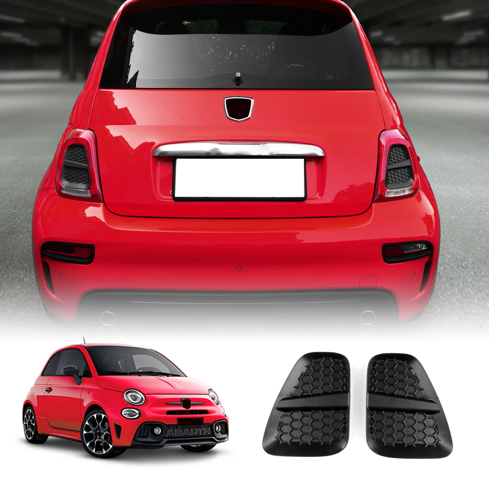 

1 пара наклеек на задние фонари из ABS-пластика для Abarth 595 695 595C 695C Fiat 500 500C 2016-2024