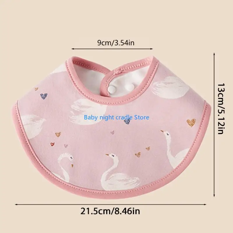 J2FF Delantal esencial para comer para bebé, delantal impermeable absorbente 3 capas, delantal ajustable