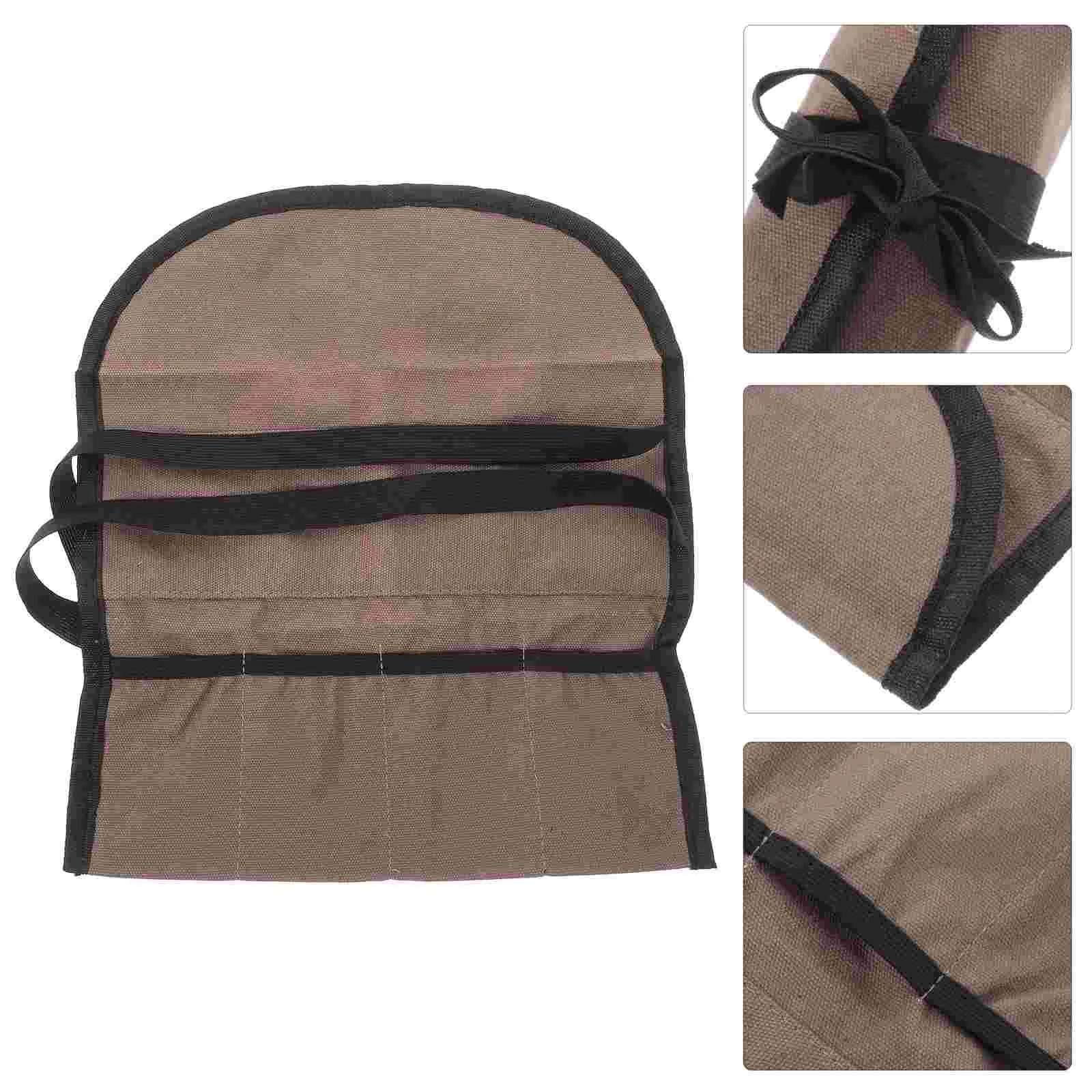 2 Pcs 휴대용 고정 장치 도구 보관 가방 주최자 렌치 롤링 접이식 캐리어 파우치 주최자