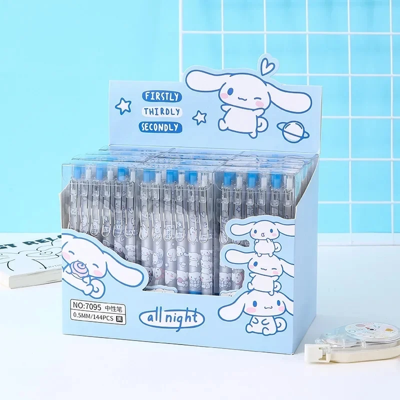 Sanrio 12 pz Penna Gel Del Fumetto Hello Kitty Kuromi Carino Studente di Cancelleria 0.5mm Nero Ufficio Penna Kawaii Studente Penna Regalo Squisita