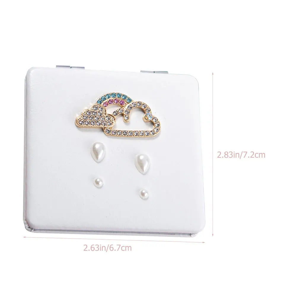 Kleine opvouwbare draagbare dubbelzijdige make-upspiegel Compacte metalen reistasspiegel Lichtgewicht ontwerp