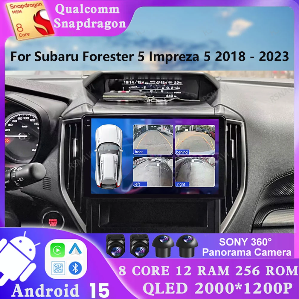 

Android 15 Car Radio For Subaru Forester 5 Impreza 5 2018 - 2023 Qualcomm DSP GPS Viedo Player 4G LTE Head Unit Multimedia QLED