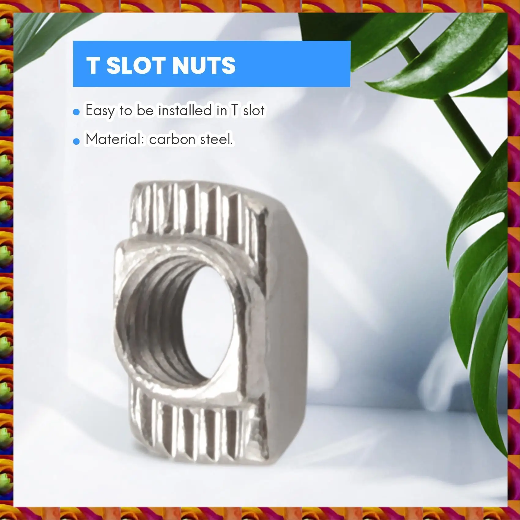 Aimee 50 قطعة M5 T-Slot المطرقة رئيس الجوز 2020 سلسلة الألومنيوم الشخصي فتحة البثق المعايير الأوروبية (M5 X 10X6 مللي متر)