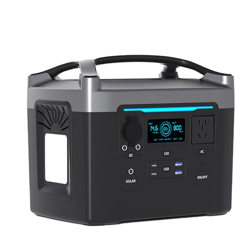 Portable Power Station 500w Outlets Led Flashlight Fast Charging Silent Solar Generator with Ac/dc/usb Output for Camping