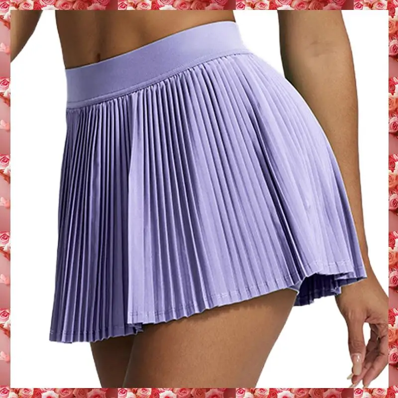 プリーツテニススカートインナーショーツ付きハイウエストゴルフスコート女性用ポケット付きアスレチックスコート