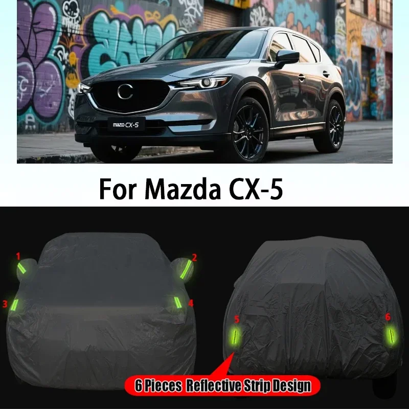 

Full Car Cover SUV Outdoor Sun Shade Anti-UV Snow Rain Dust Resistant Waterproof Cover For Mazda CX-5 CX5
