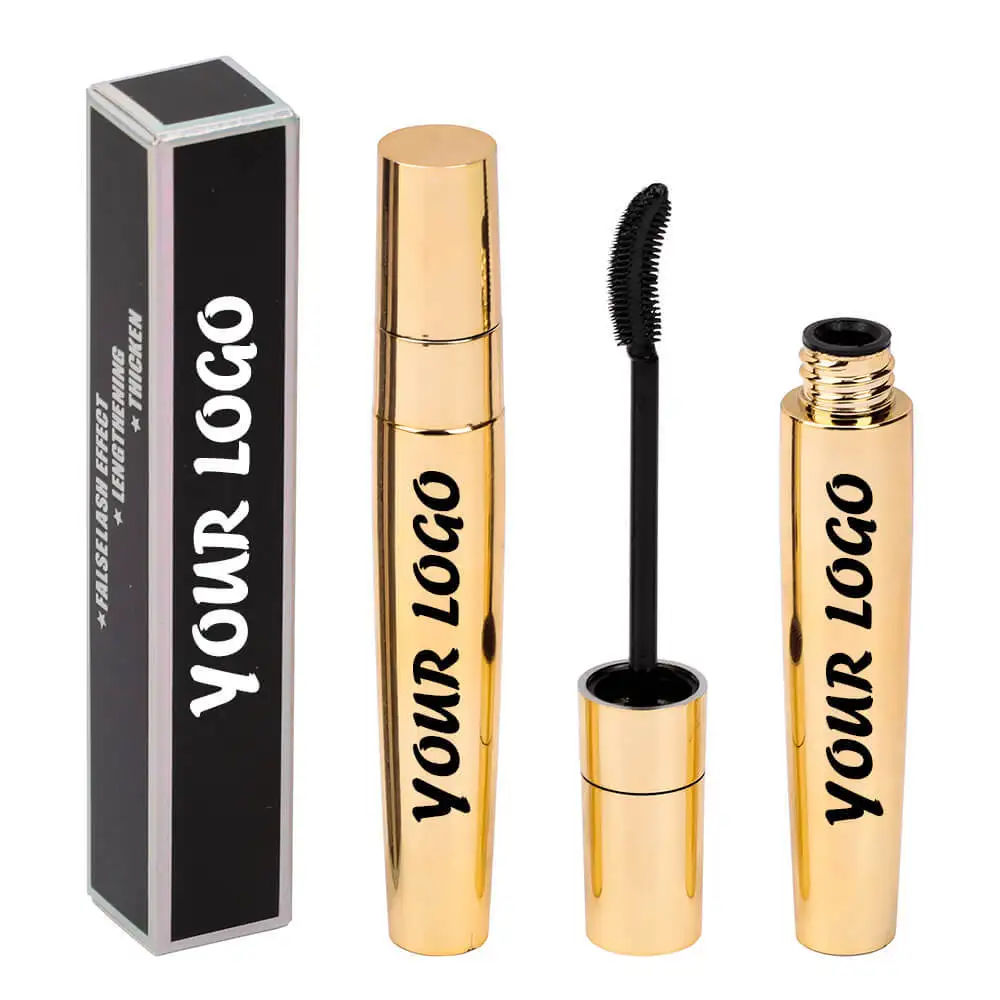 

Wholesale Mascara Private Label Black Lash Eyelash Extension Eye Lashes Brush Beauty Makeup Long-wearing Gold Color Mascara 20pc