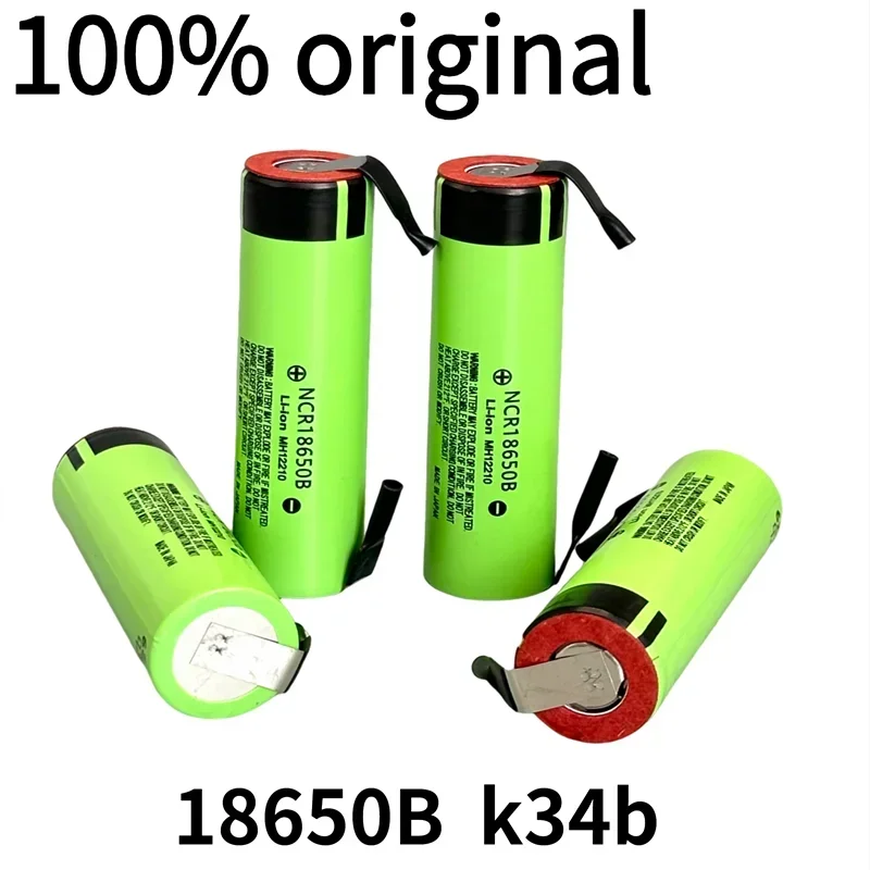 New Original NCR18650B 3.7V K34B 3400 mah 18650 Lithium Rechargeable Battery For Flashlight batteries+DIY nickel