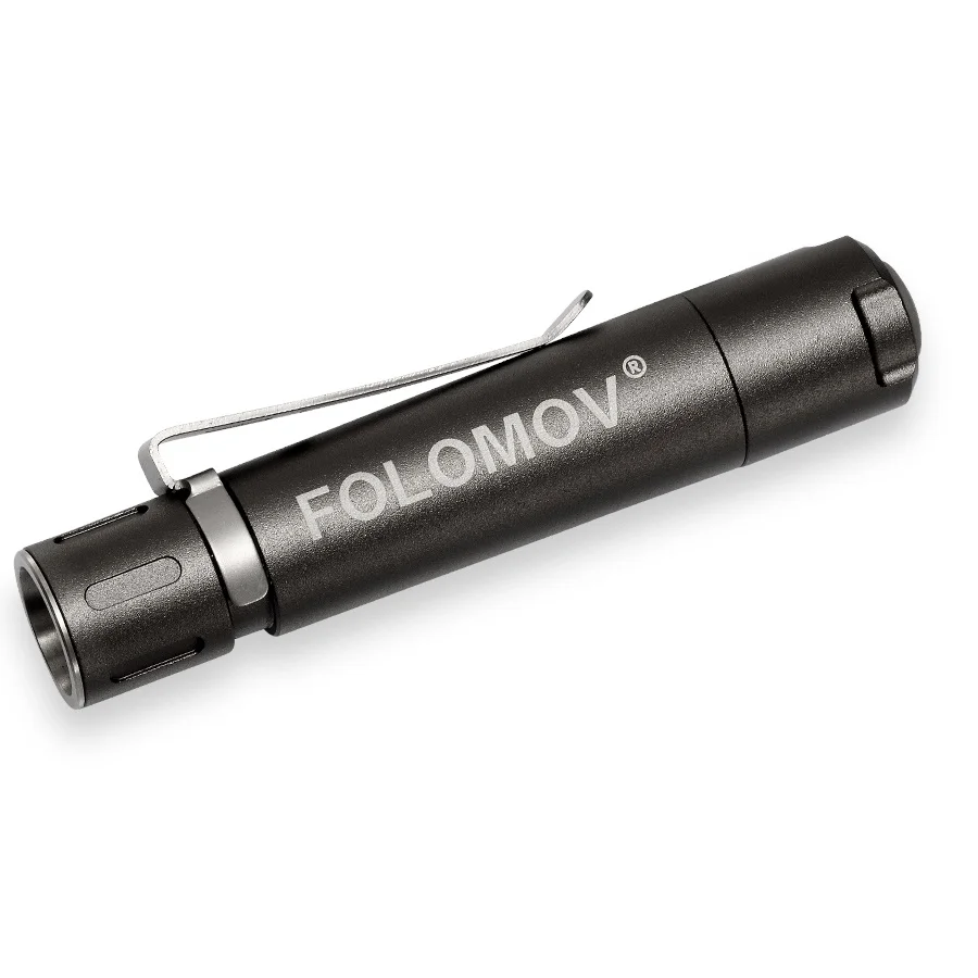 Folomov C1 EDC Lightweight LED Flashlight High Lumens 10440 Bettery High Performance IPX8 Waterproof Lighting For Camping Hiking