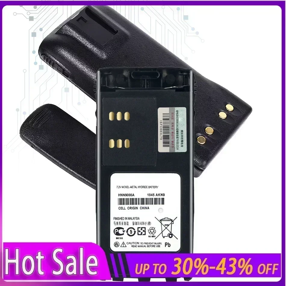 

HNN9010A Ni-MH Battery Pack Explosion Proof & Belt Clip for Motorola GP328 GP338 PTX760 Ham Radio Power Supply Replacement