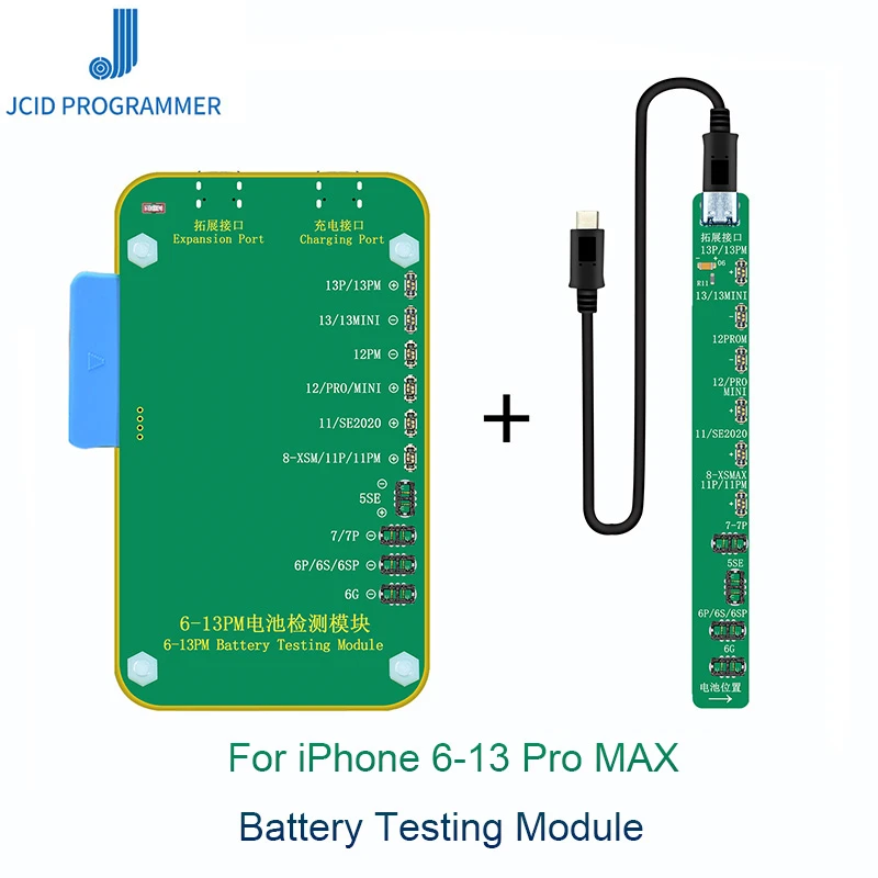 JC Pro1000S Battery Testing Module For iPhone 6-13 Pro Max Batteries Serial Number Cycle Times Reset Capacity Health Life Modify