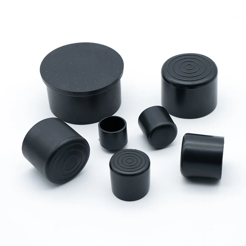 Round Black PVC Soft Rubber Pipe Sleeve Tube Cap Table Chair Foot Pad Protective Cover 30 32 35 38 40 42 45 48 50 53 60~100mm