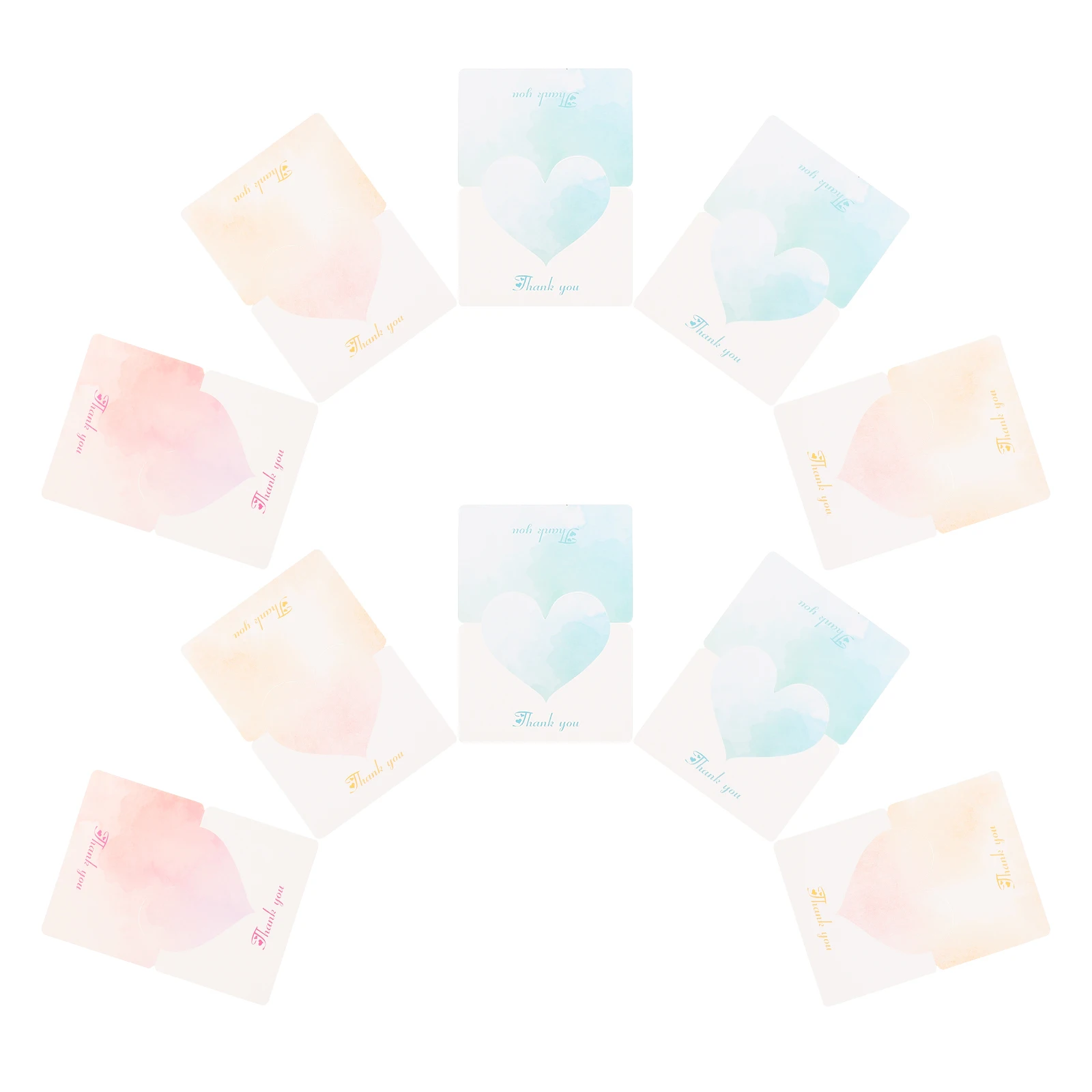 

30Pcs Ins Style Fresh Design Baby Birth Cards Heart Greeting Notes Colorful Floral Patterns For Wedding And Bridal Showers