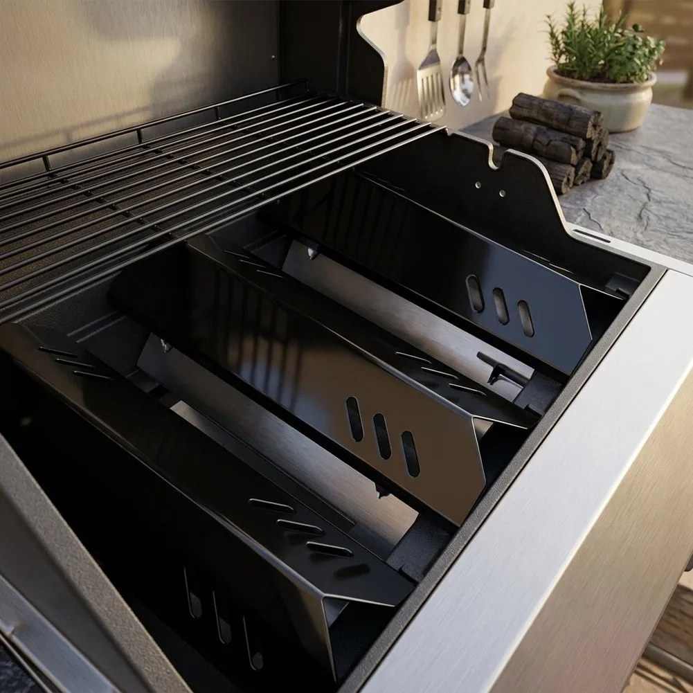 For Outdoor Grilling Black Enamel Heat Plate Enamel Grill Heat Plate Rust Resistant Material Robust Construction