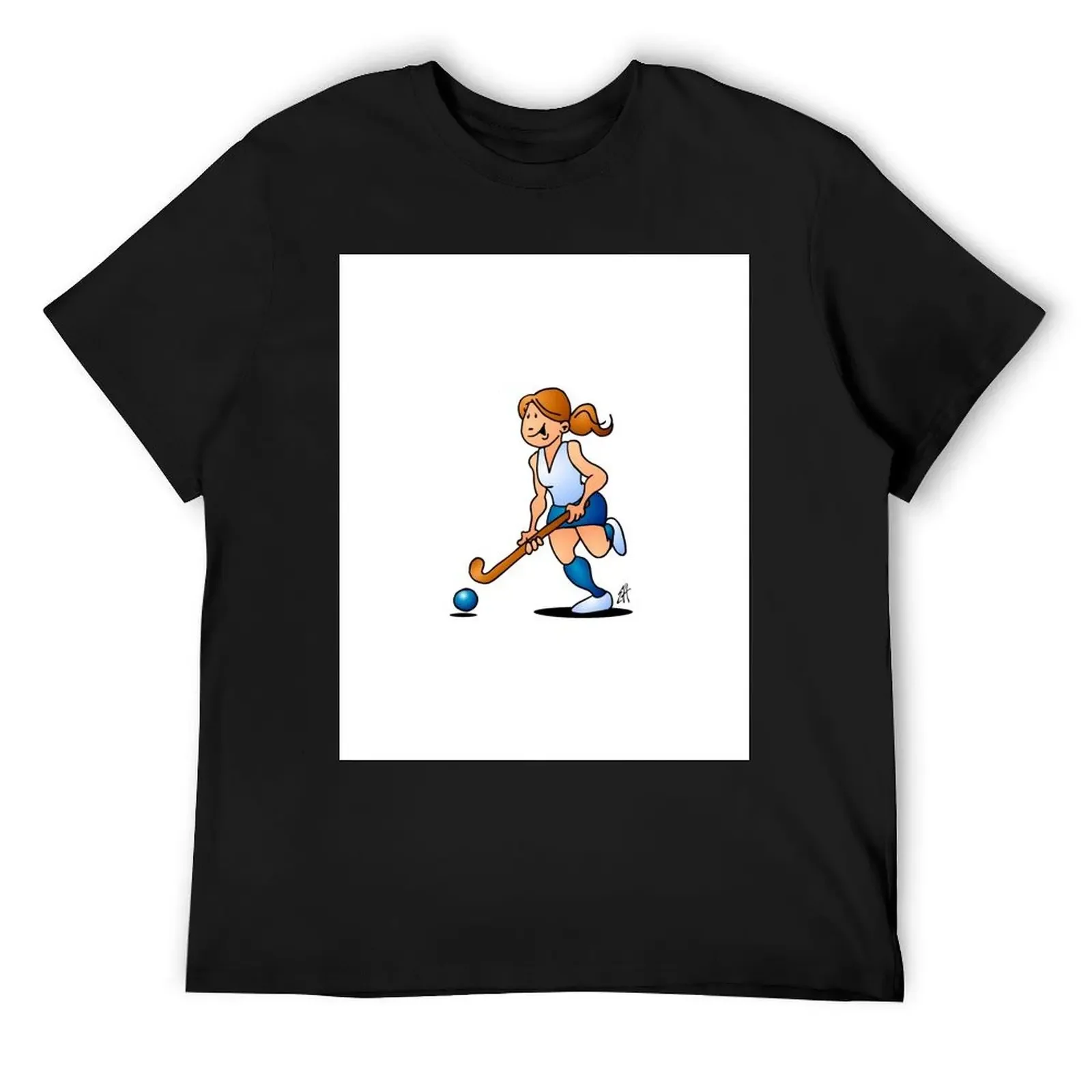 

Field hockey girl Fitted T-Shirt custom t shirt baggy shirts cute tops anime mens workout shirts