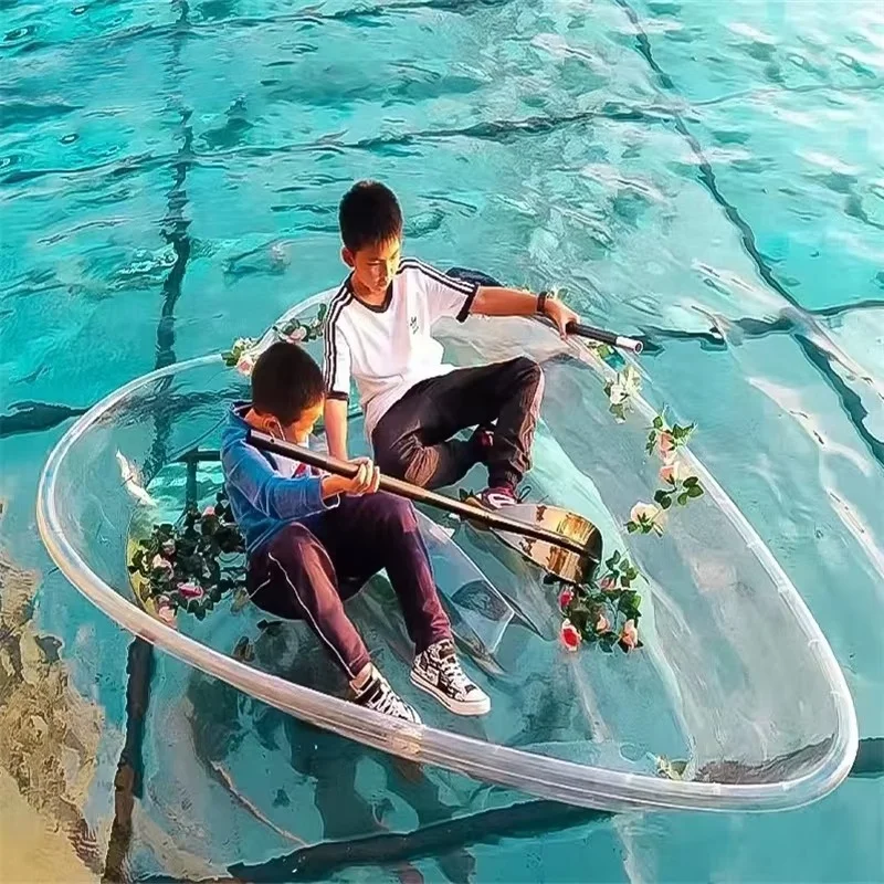Clear crystal kayak love shape clear fishing kayak