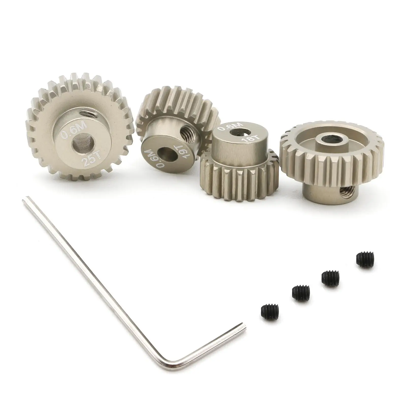 Pinion Gear Sets RC Gear with Screw Alloy Accessory Motor Gear for TT01 TT02