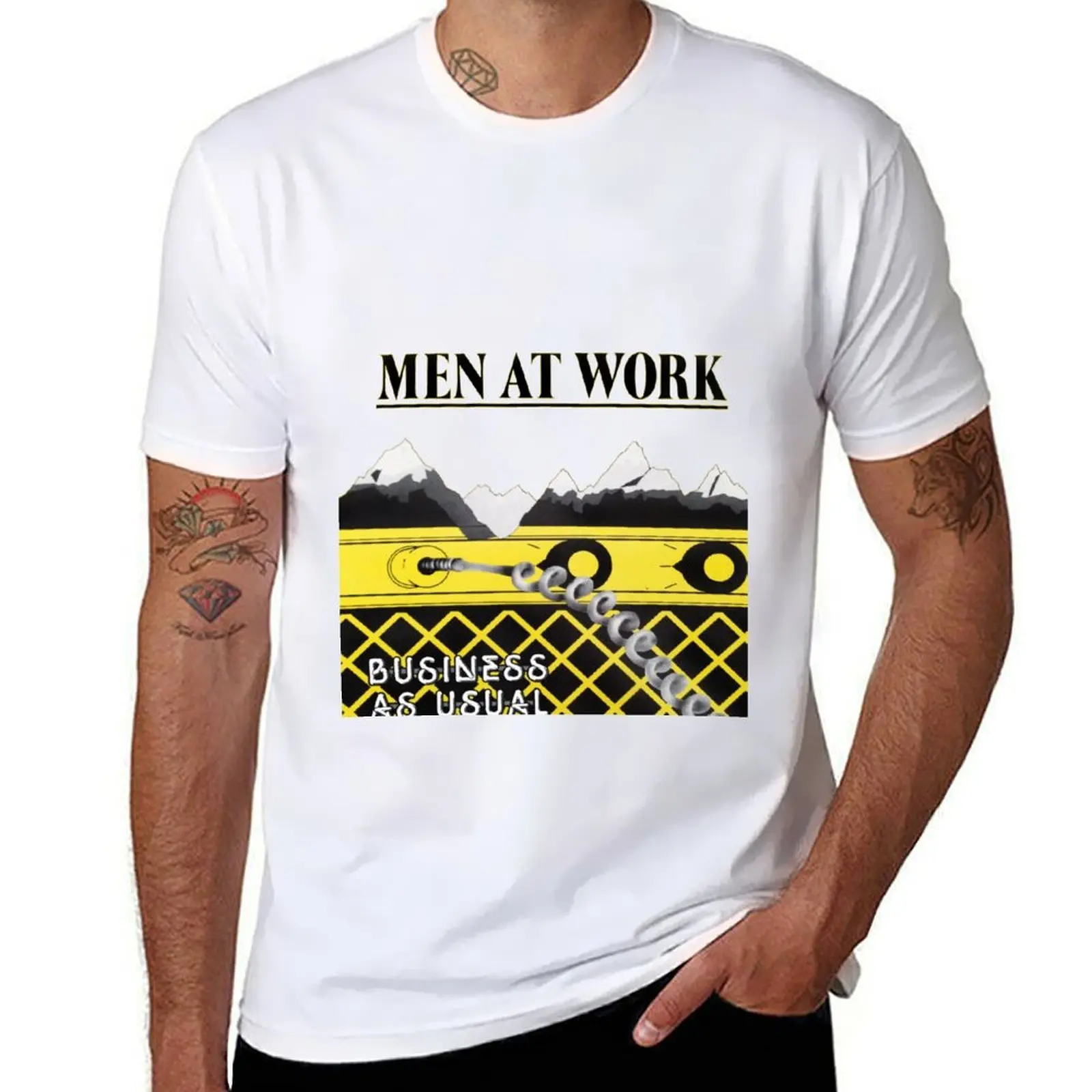 

Men At Work Tee T-Shirt t shirts for man slim fit man t shirts cotton T-Shirt