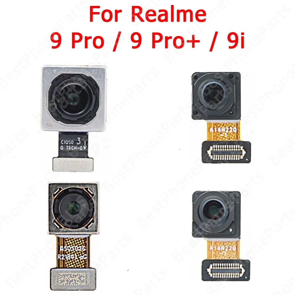 Selfie Rear Back View Facing Big Camera Module For Realme 9 Pro + 9i 9Pro Plus Backside Front Camera Flex Cable Spare Parts