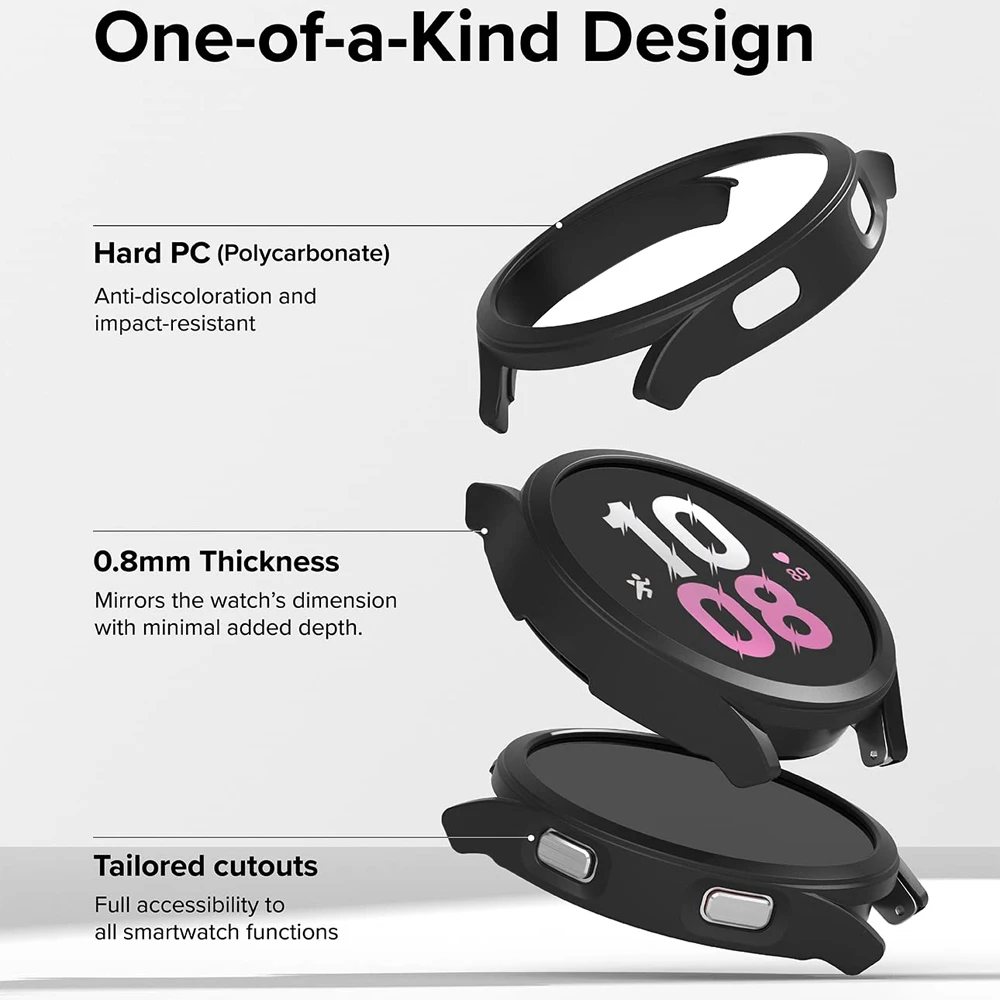 Custodia per orologio per Samsung Galaxy Watch 6 40mm 44mm custodia protettiva rigida per PC custodia per paraurti Galaxy Watch 6 custodia classica da 43mm 47mm