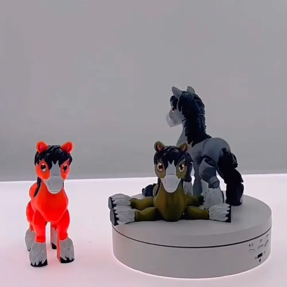 

All-in-one Molding 3D Printed Horse Crystal Horse Rotatable 3D Printed Diceratops Horse Poseable Joints Laser
