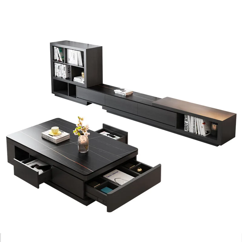 

living room coffee table simple household solid wood coffee table TV cabinet combination telescopic creative TV cabinet