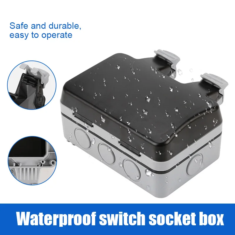 Wall Switch Socket Case Waterproof IP66 Anti-dust Durable Easy Installation Waterproof IP66 Anti-dust Easy Installation