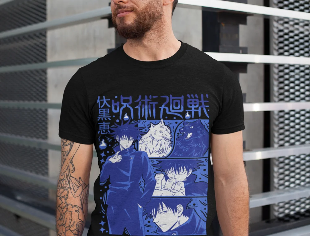 Megumi Fushiguro T-shirt Jujutsu Kaisen JJK Gojo Toji Sukuna gift Shirt All Size