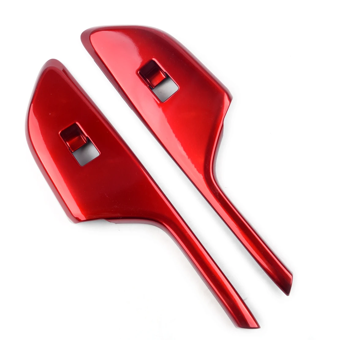 beler Red Car Door Window Lift Switch Button Cover Panel Trim Bezel  Fit For Honda Civic LHD 2016 2017 2018