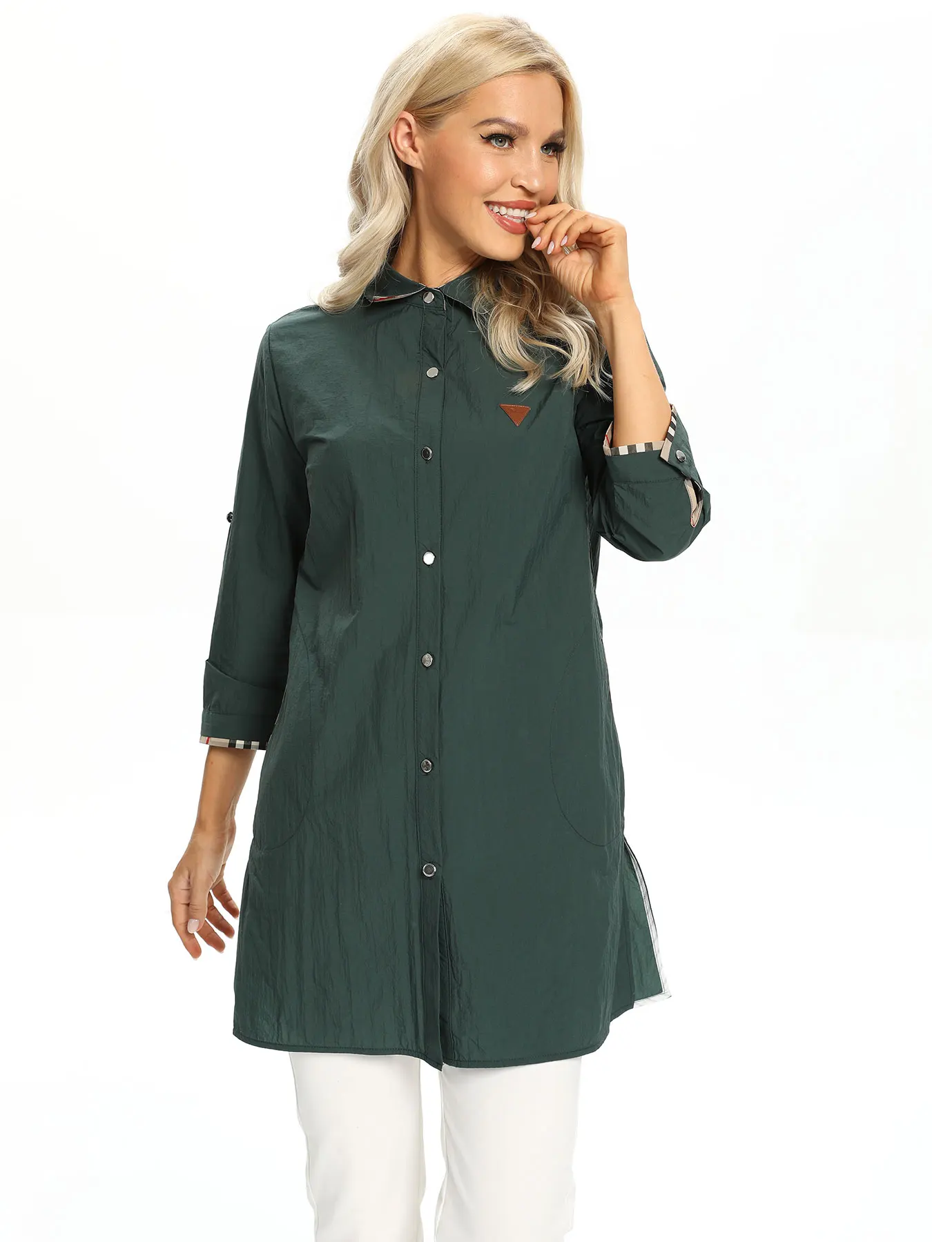 Haut décontracté à la mode tissé pour femmes pour le printemps et l'automne