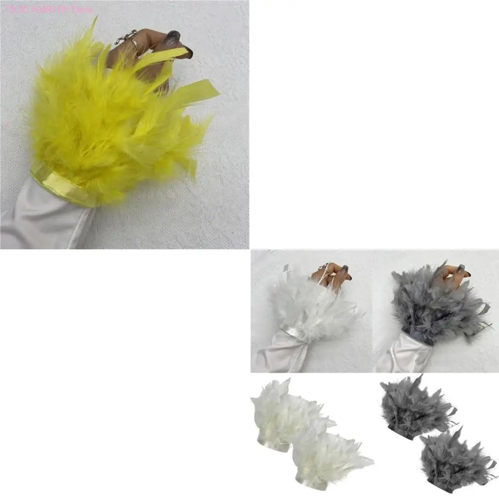 62KE Wristband for Girl Detachable Wrist Cuffs Goth Decorative Cuffs