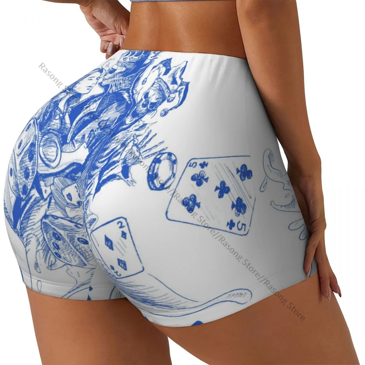 

Шорты для йоги Poker With Beast Girl Женские байкерские плотные эластичные спортивные леггинсы для тренировок Спортивная одежда