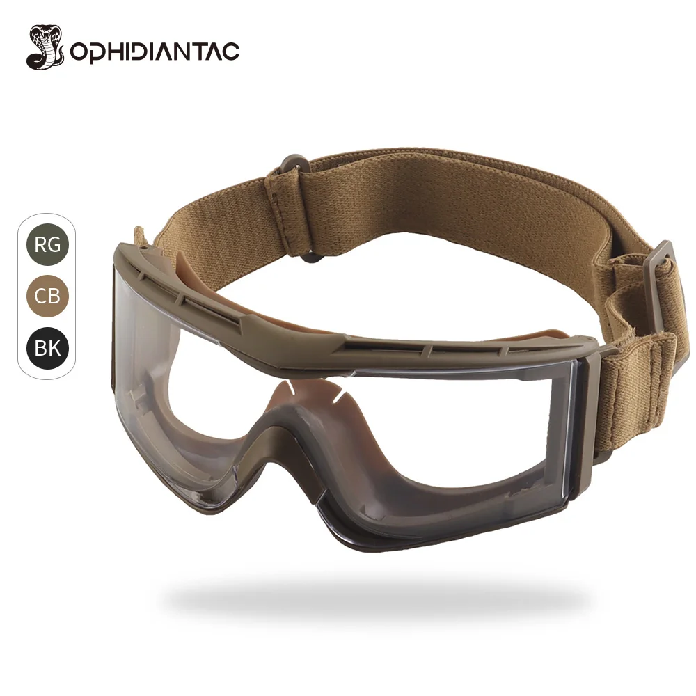 

OPHIDIANTAC Hunting Goggle Set With 3 Lens Can Mounted on Helmet Rail 3 Ways to Use Outdoor Sport Goggle Hunting Accessories