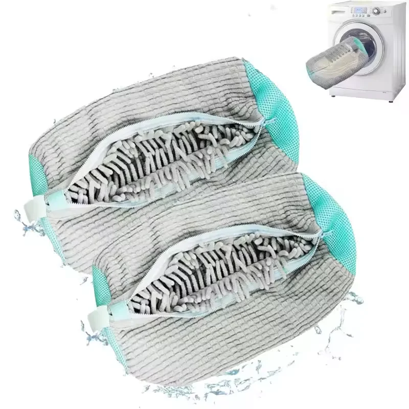 Hochwertiger Mesh-Schuhe-Waschbeutel mit Reißverschluss, weiche Innenausstattung schützt Sneakers und Freizeitschuhe in Waschmaschine und Trockner, perfekt für Reisen und Aufbewahrung, praktisch für den täglichen Gebra – Detail 6