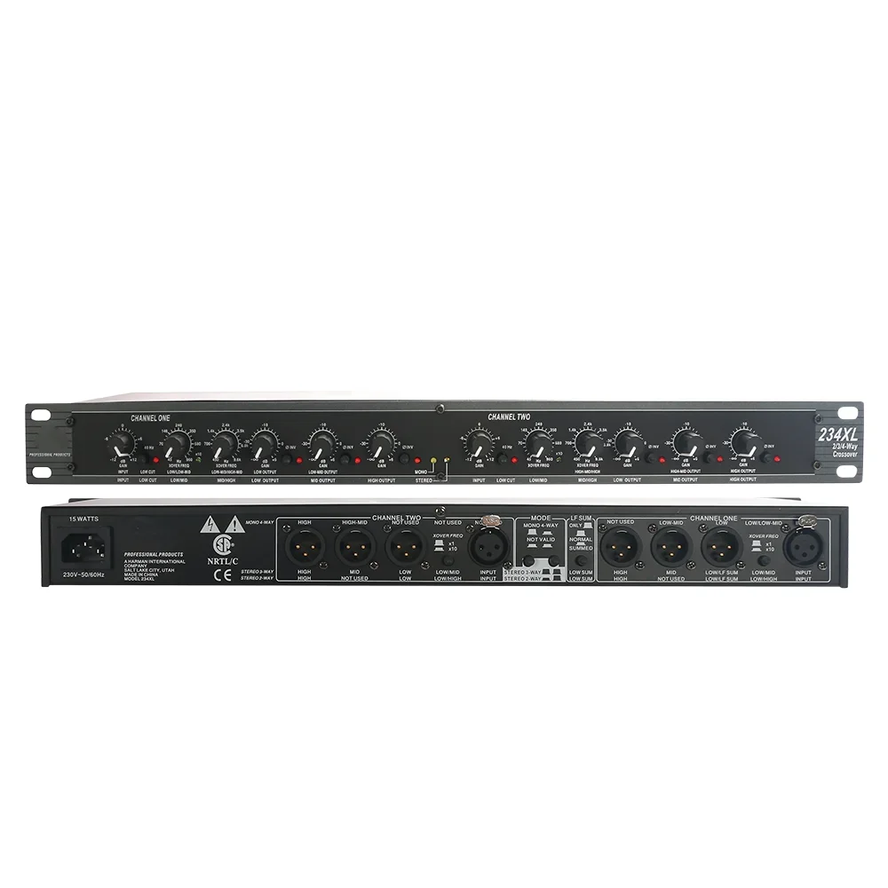 Dbx234 Dbx 234XL Dbx 234 Professional Audio Peripherals Stereo 2/3-way, Mono 4-way 234XL for Electronic Crossovers and XLRs