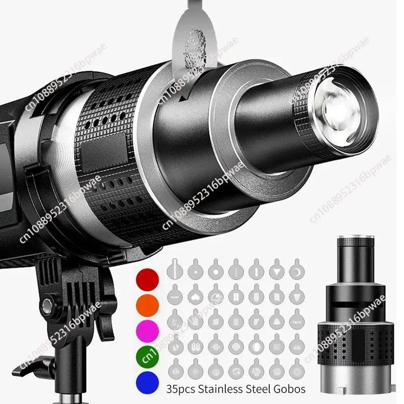 

Cone lens video artist styling photography studio lighting kit with 35 Gobo optical spotlight cameras for photography photo