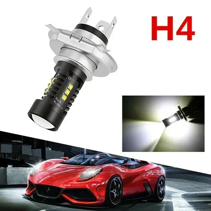 H4 Led Headlight Bulbs Conversion Kit 9003 60W 1800LM 6000K Car COB LED Conversion Headlight Bulb Hi/Lo Beam LED Light Bulb