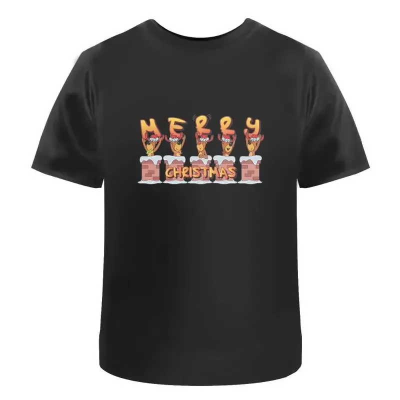 Weihnachts-T-Shirt mit Rentiermotiv aus Baumwolle Ta050342