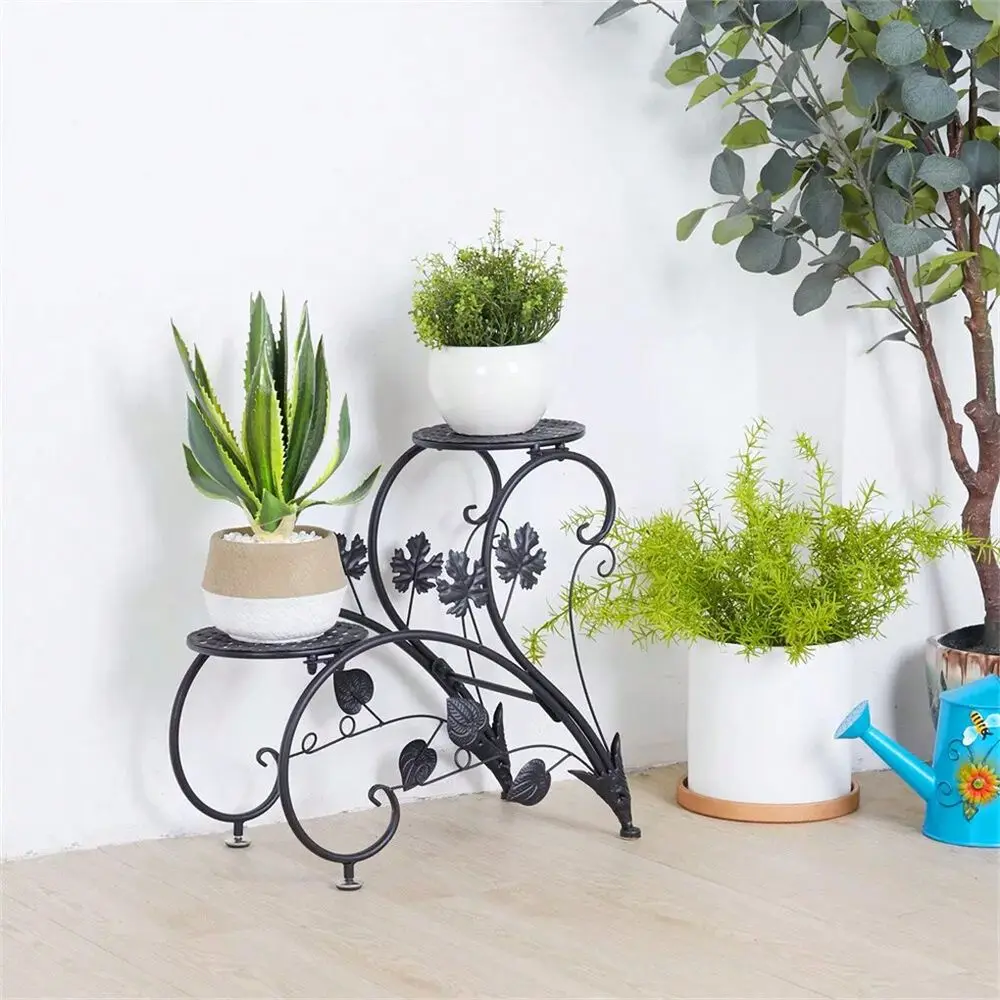 

Plant Stand Heart Shaped Set Of 2 Metal Flower Racks Potted Iron Planter Display Shelves Holder For Patio Garden Entryway Home