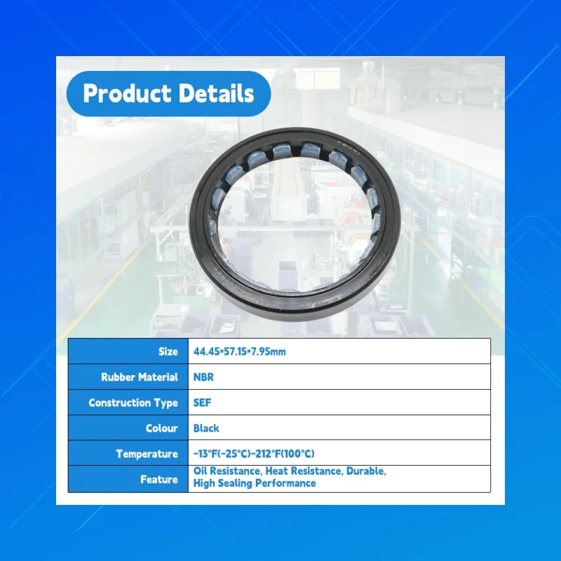 

DMHUI High-quality NBR Oil Seal 44.45x57.15x7.95mm SEF Style, OEM TCM 172231, Fit Parker PVC100R422 Hydraulic Pump
