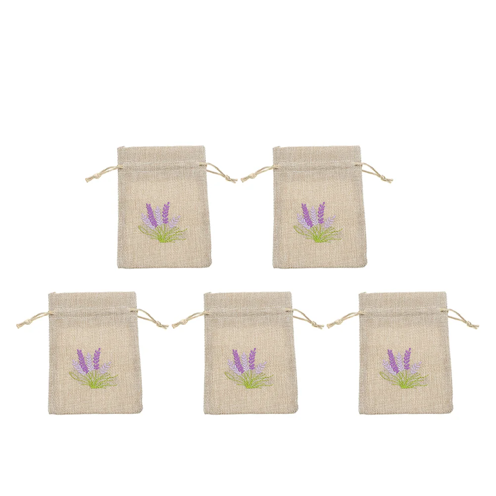 

5 Pcs Dried Flowers Lavender Bag Packaging Bags Mesh Sachet Linen Empty Sachets