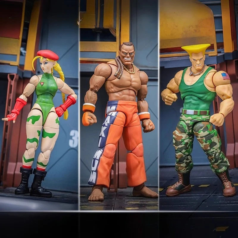 

Jada Toys 1/12th 15cm 6-inch Street Fighter II Guile, Jamie, and Deejay Action Figures for Adults and Children's Birthday Gifts