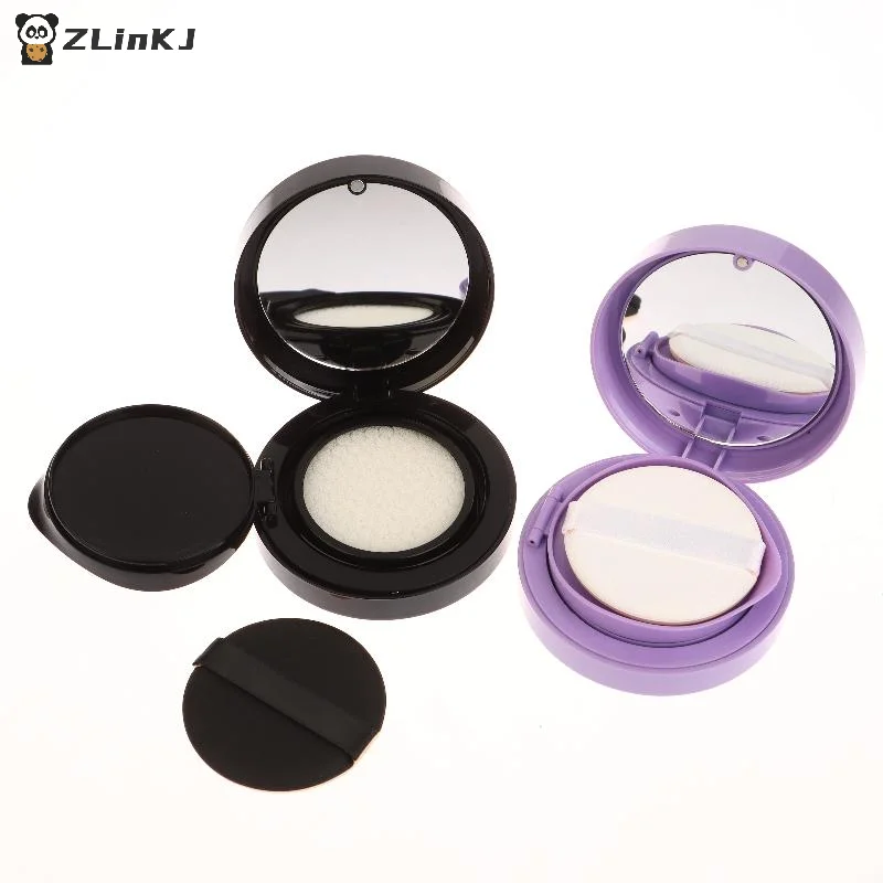 Mini almofada de ar diy caixa vazia puff caixão com espelho bb creme recipiente cosmético com esponja fundação maquiagem caso cuidados com a pele